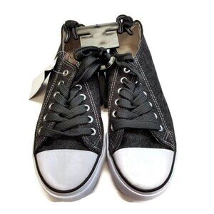 Epic Step Casual Canvas Sneakers Womens Size 6 Shoes Low Top Lace Up Grey Wool